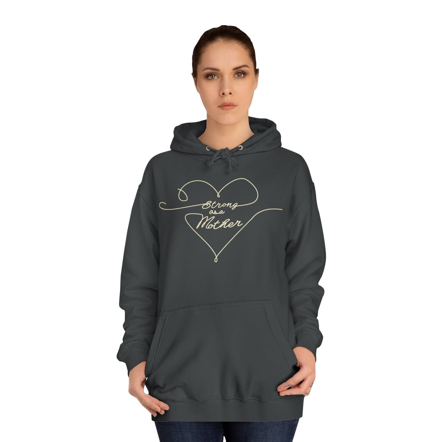 Unisex Strong as a Mother Love Lines Motherhoodie