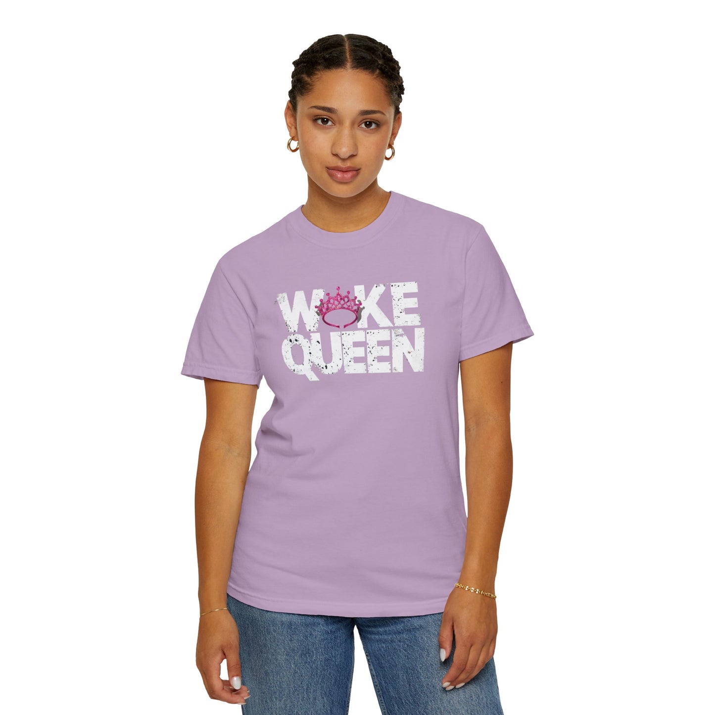 Unisex WOKE QUEEN Tiara Style Garment-Dyed T-shirt