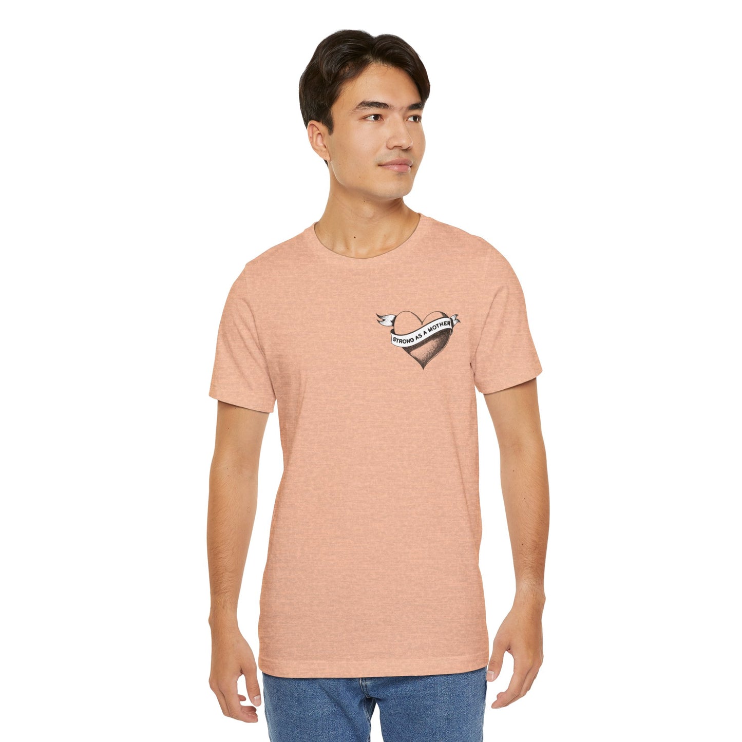 Unisex Strong as a Mother Rockabilly Heart Jersey Short Sleeve Tee