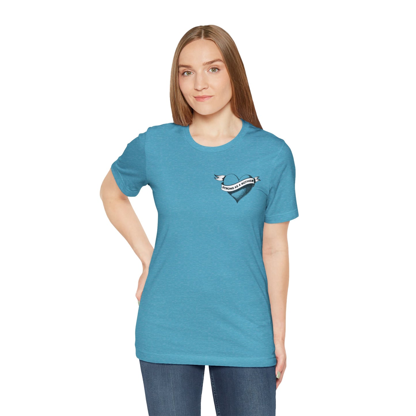 Unisex Strong as a Mother Rockabilly Heart Jersey Short Sleeve Tee