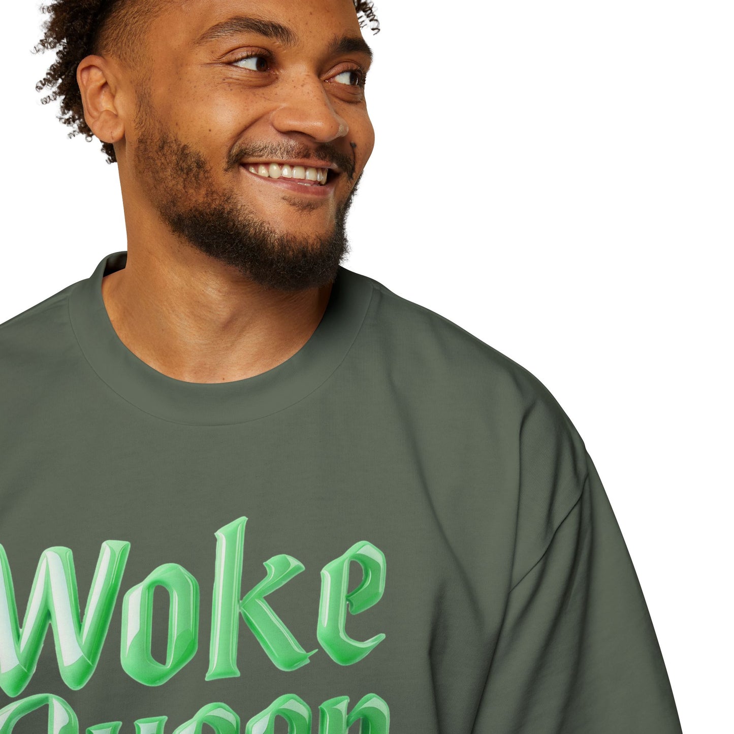 Unisex Heavy Oversized Woke Queen Green Tee