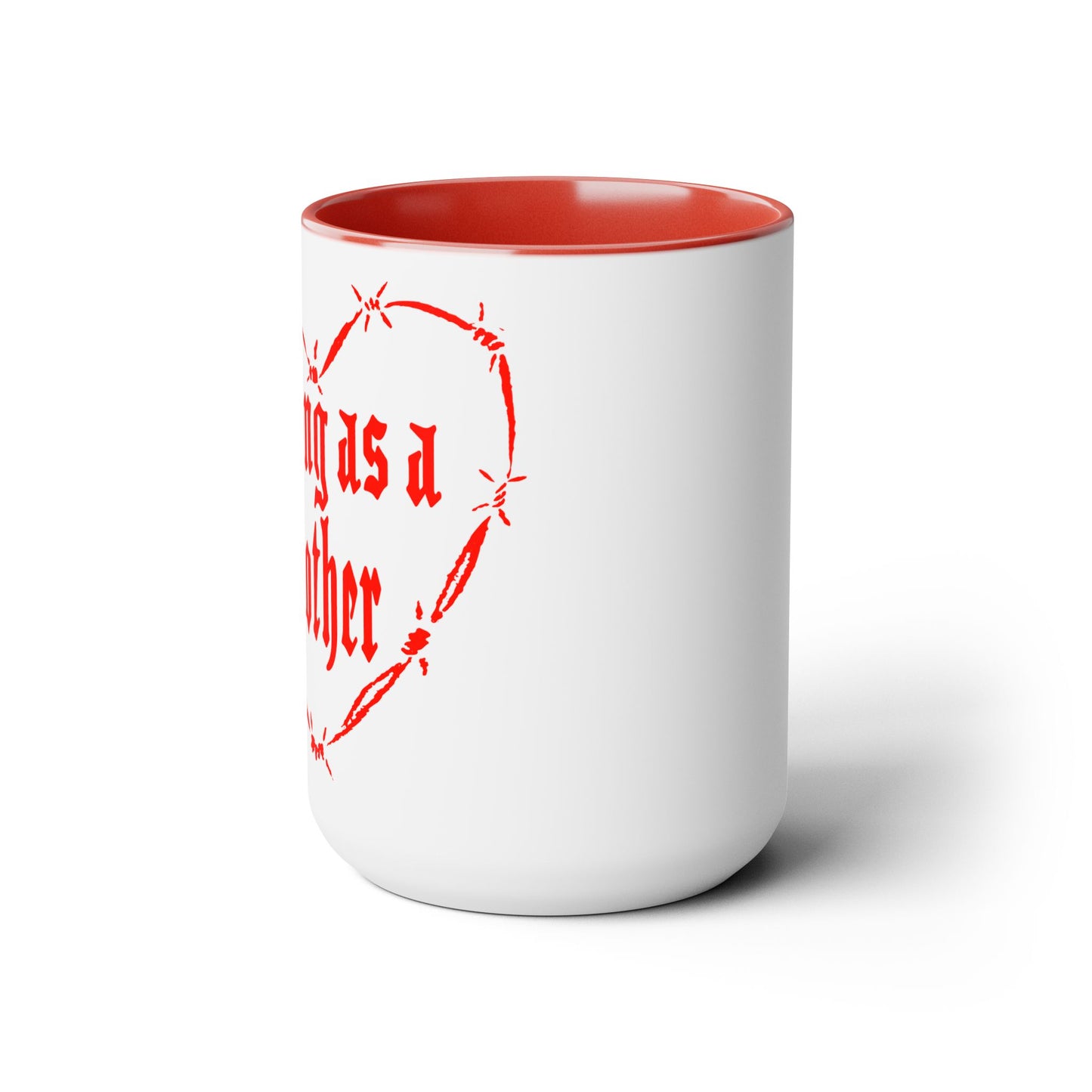 STRONG HEART Two-Tone Coffee Mugs, 15oz