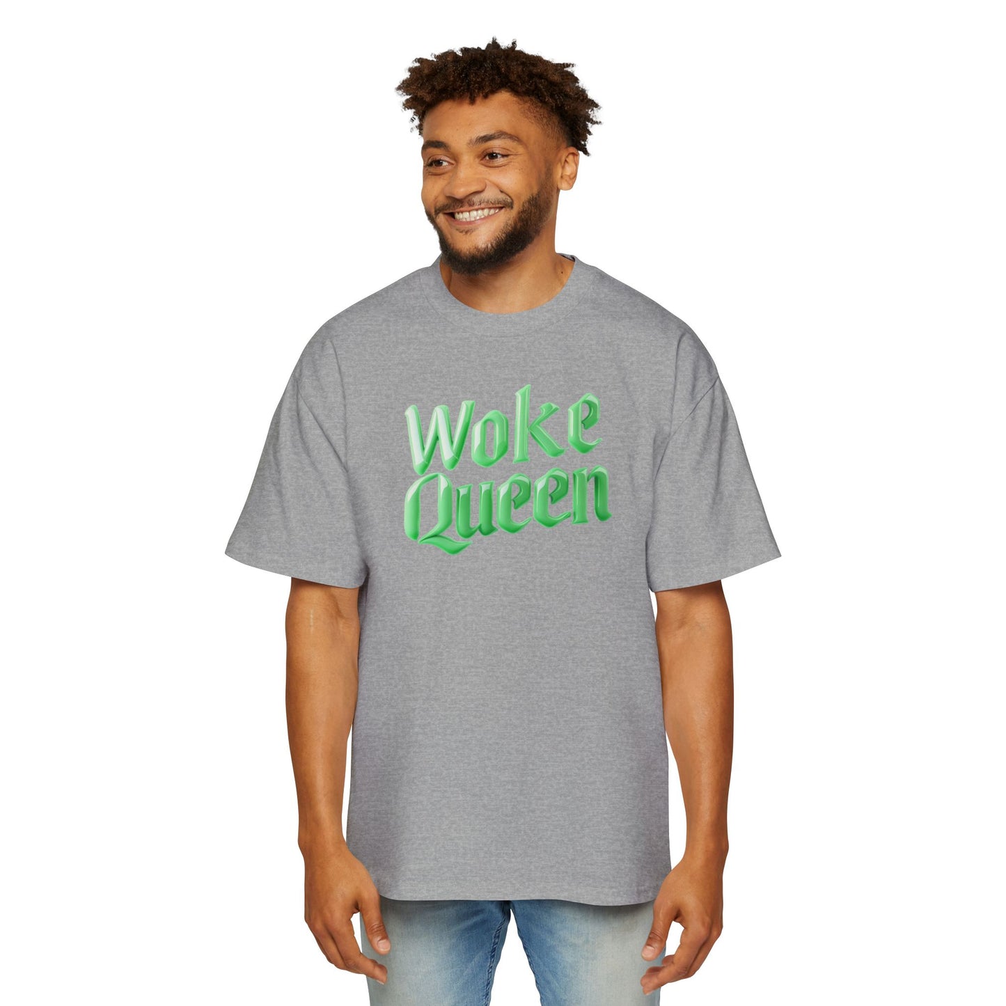 Unisex Heavy Oversized Woke Queen Green Tee