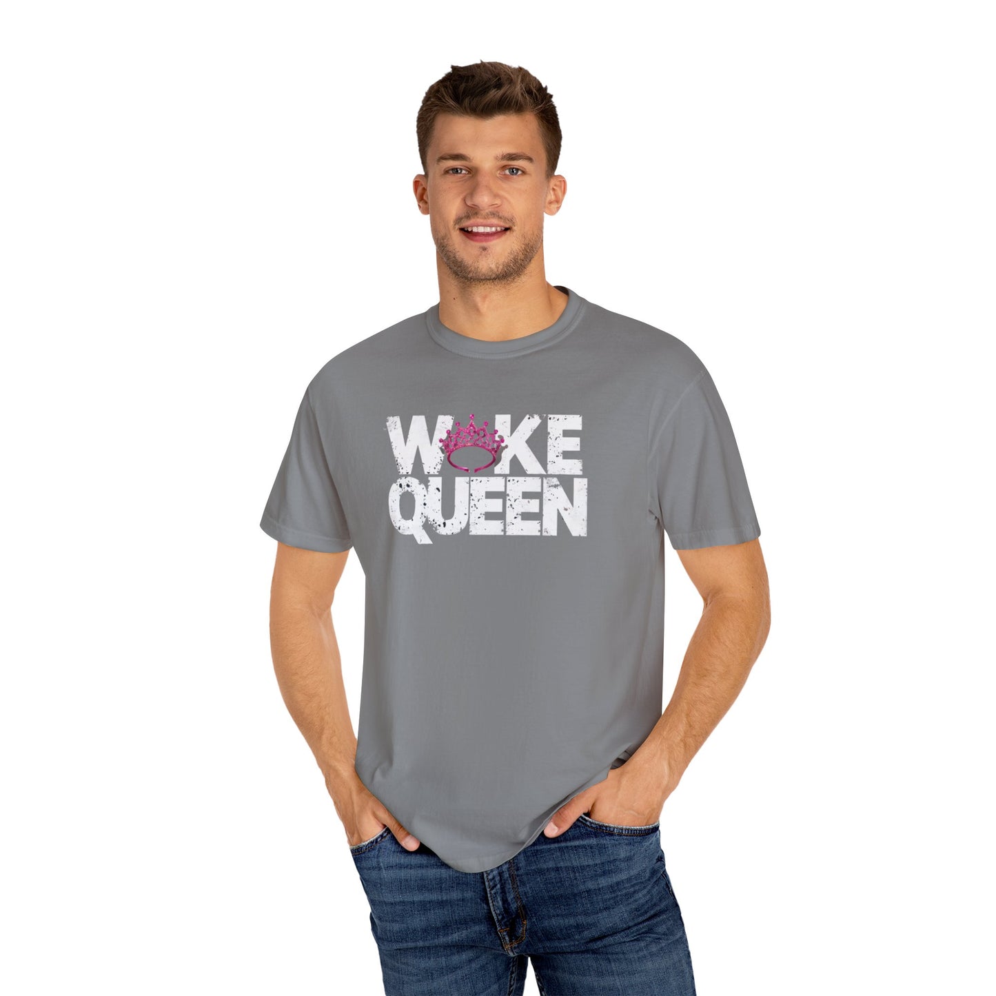 Unisex WOKE QUEEN Tiara Style Garment-Dyed T-shirt