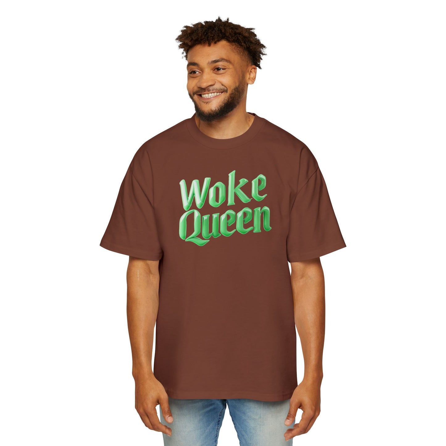 Unisex Heavy Oversized Woke Queen Green Tee