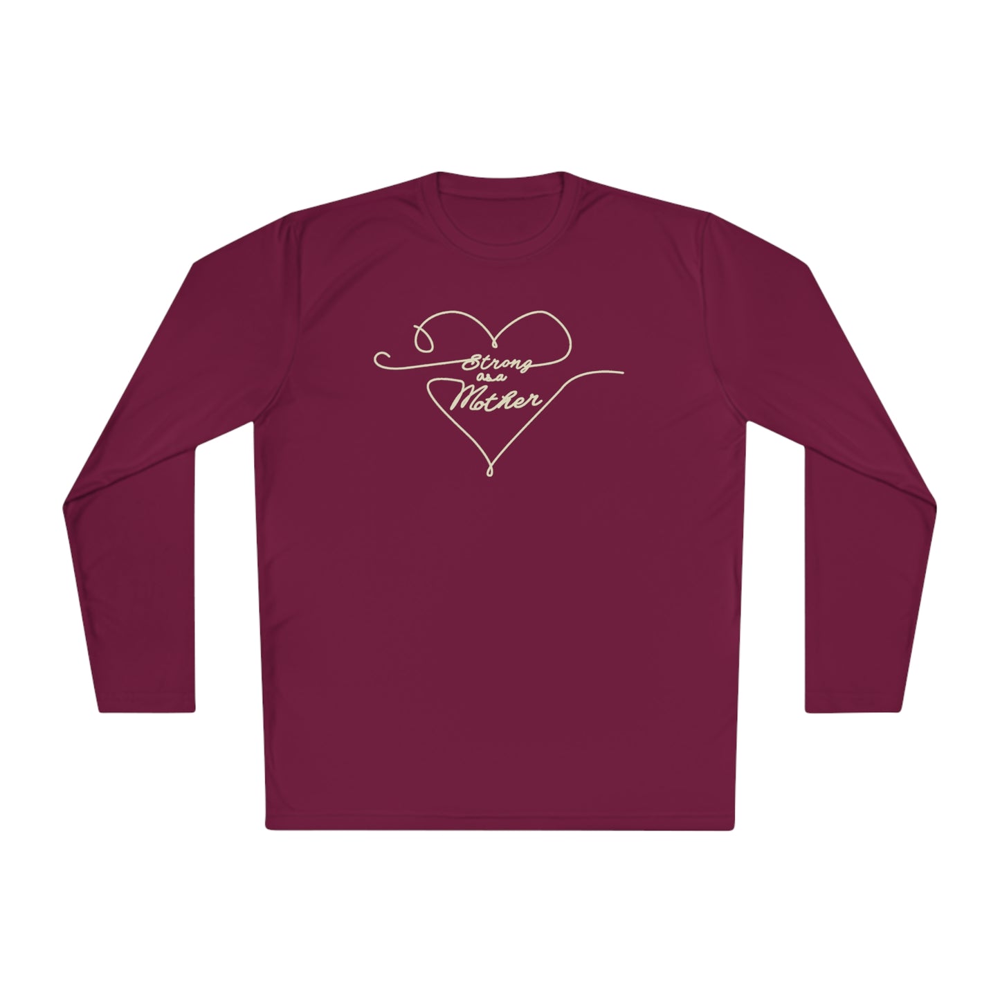 Unisex Strong as a Mother Lightweight Performance Fabric Long Sleeve Tee - Love Lines