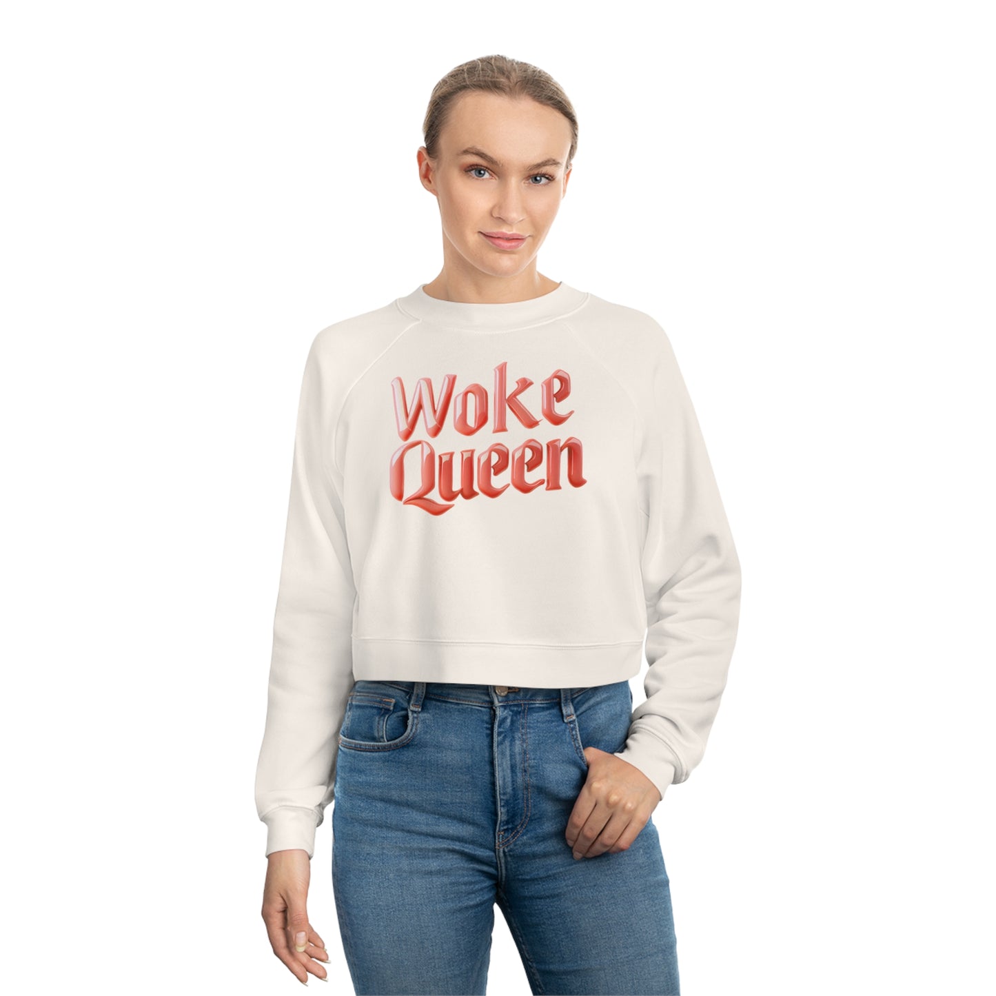 Woke Queen Women's Cropped Fleece Pullover
