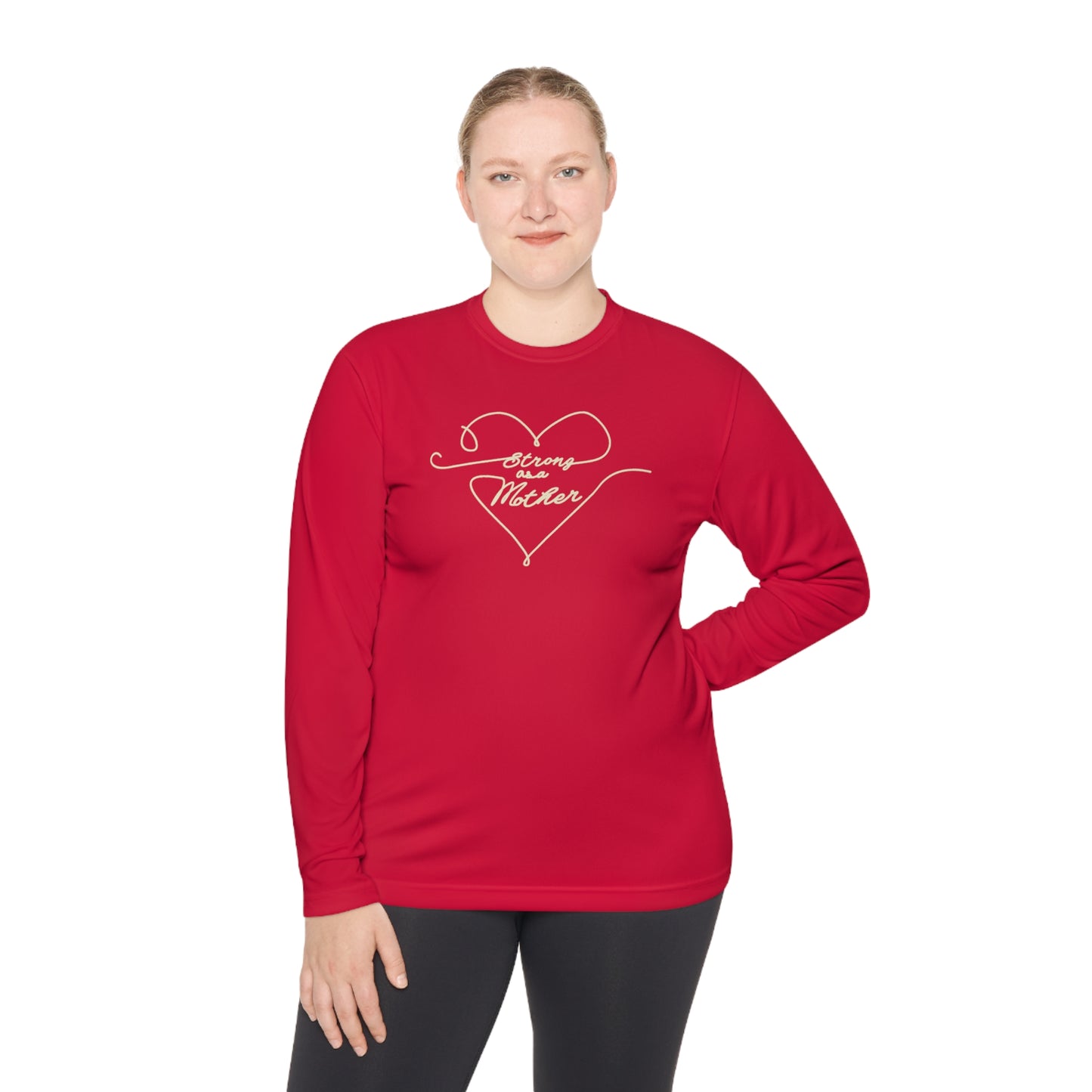 Unisex Strong as a Mother Lightweight Performance Fabric Long Sleeve Tee - Love Lines