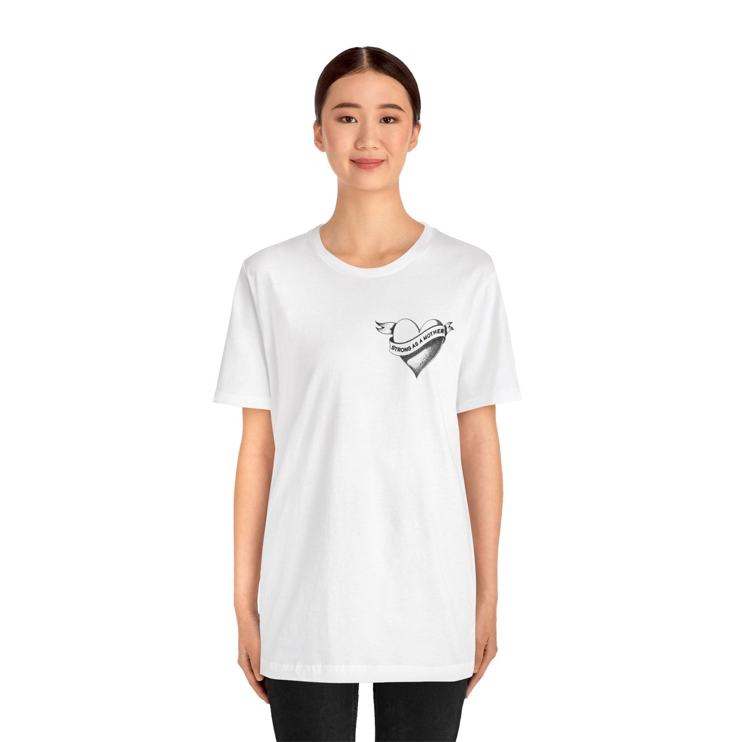 Unisex Strong as a Mother Rockabilly Heart Jersey Short Sleeve Tee
