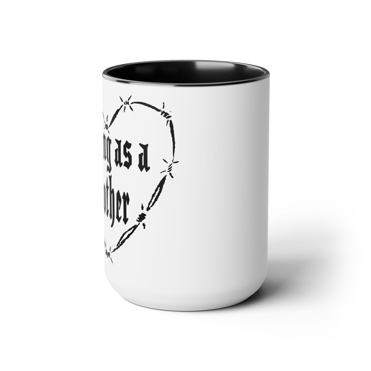 STRONG HEART Two-Tone Coffee Mugs, 15oz