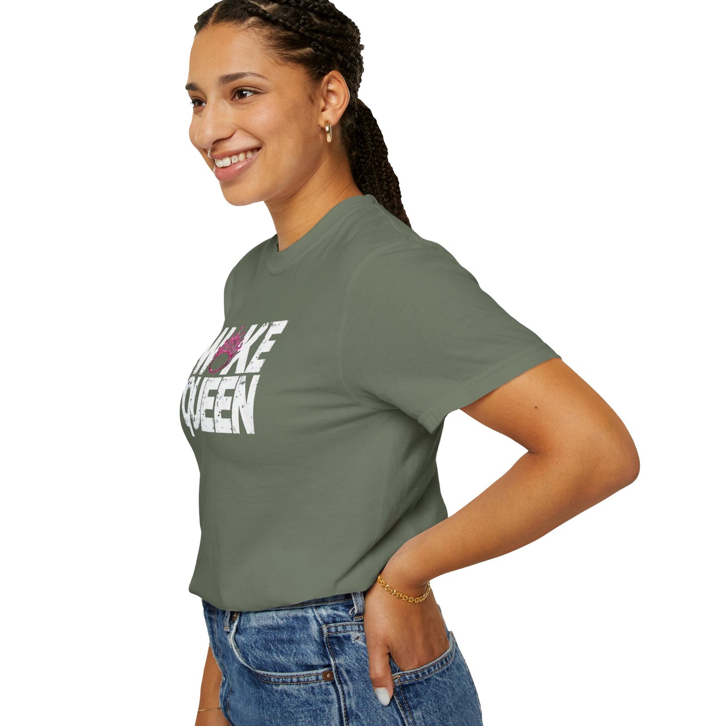 Unisex WOKE QUEEN Tiara Style Garment-Dyed T-shirt