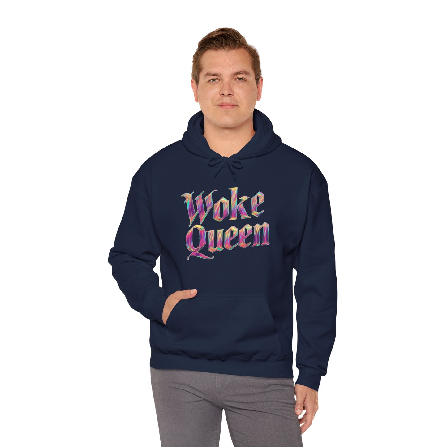 Unisex Woke Queen Gothic Iridescence Hooded Sweatshirt