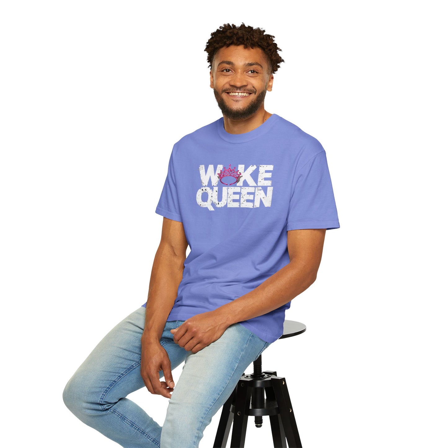Unisex WOKE QUEEN Tiara Style Garment-Dyed T-shirt