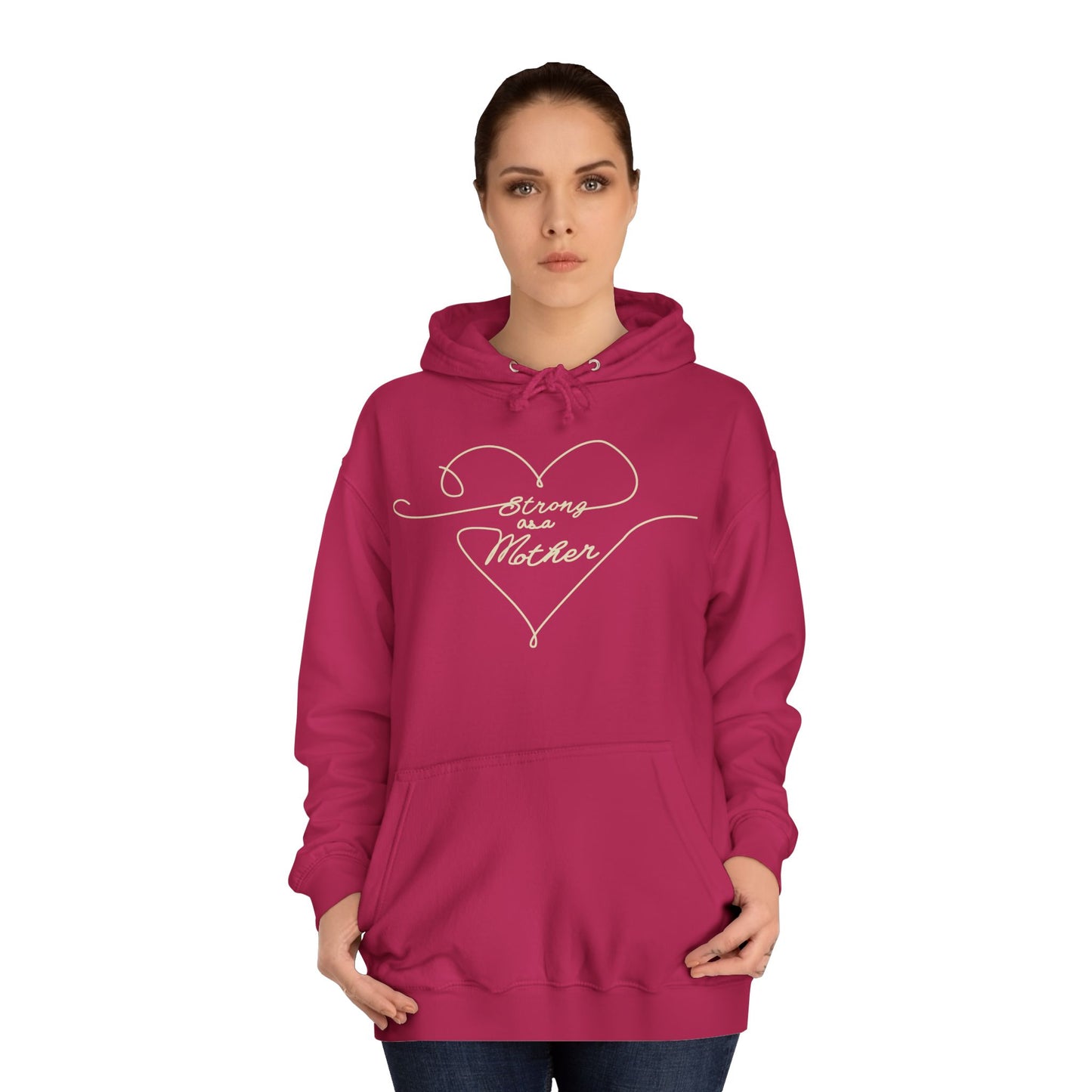 Unisex Strong as a Mother Love Lines Motherhoodie