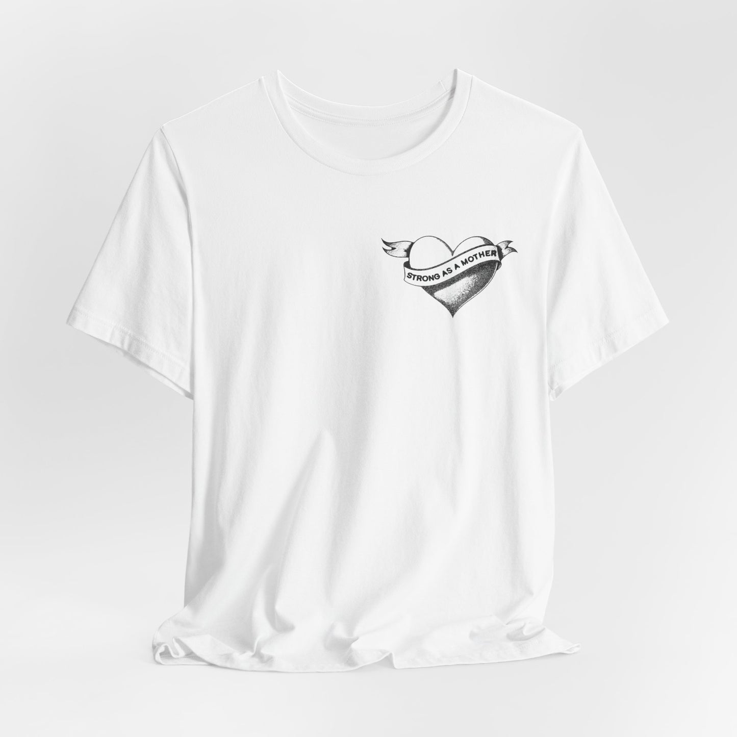 Unisex Strong as a Mother Rockabilly Heart Jersey Short Sleeve Tee