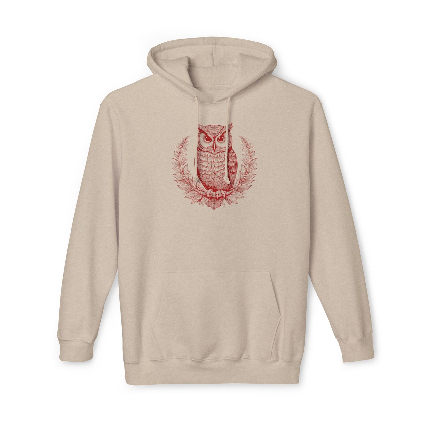 Owl Design Unisex Hooded Sweatshirt - Cozy & Stylish Gift for Nature Lovers