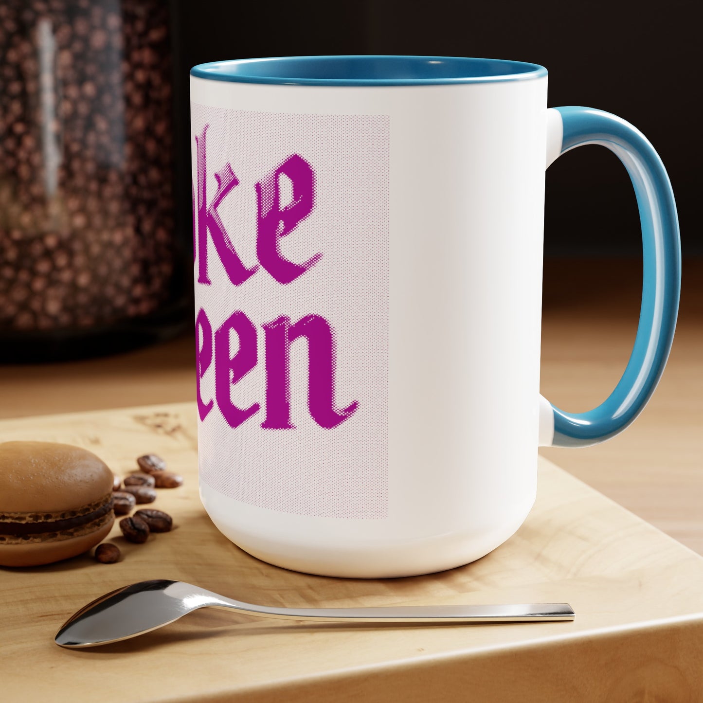 Woke Queen Two-Tone Coffee Mugs, 15oz