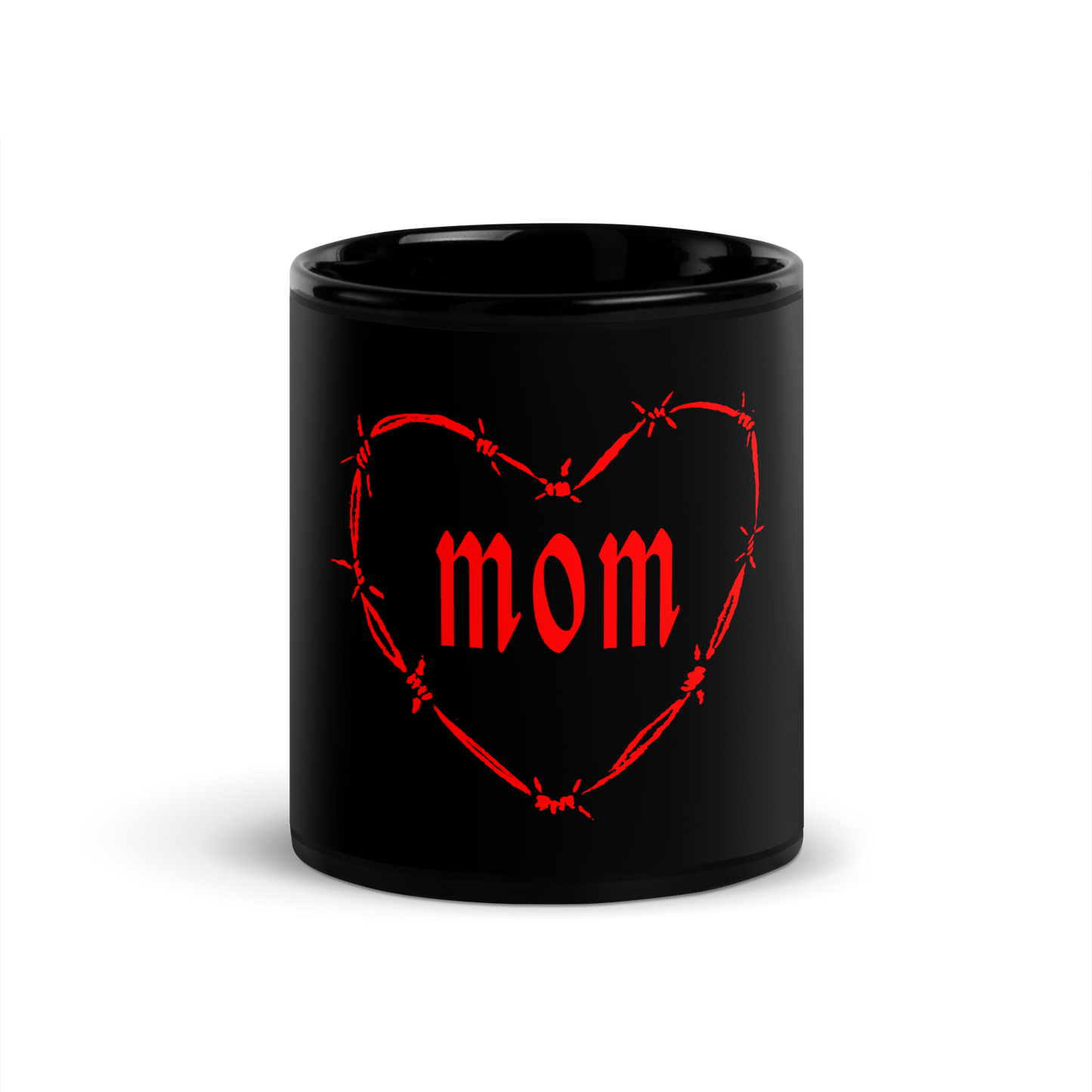 Red Tattoo Mom Heart Glossy Mug