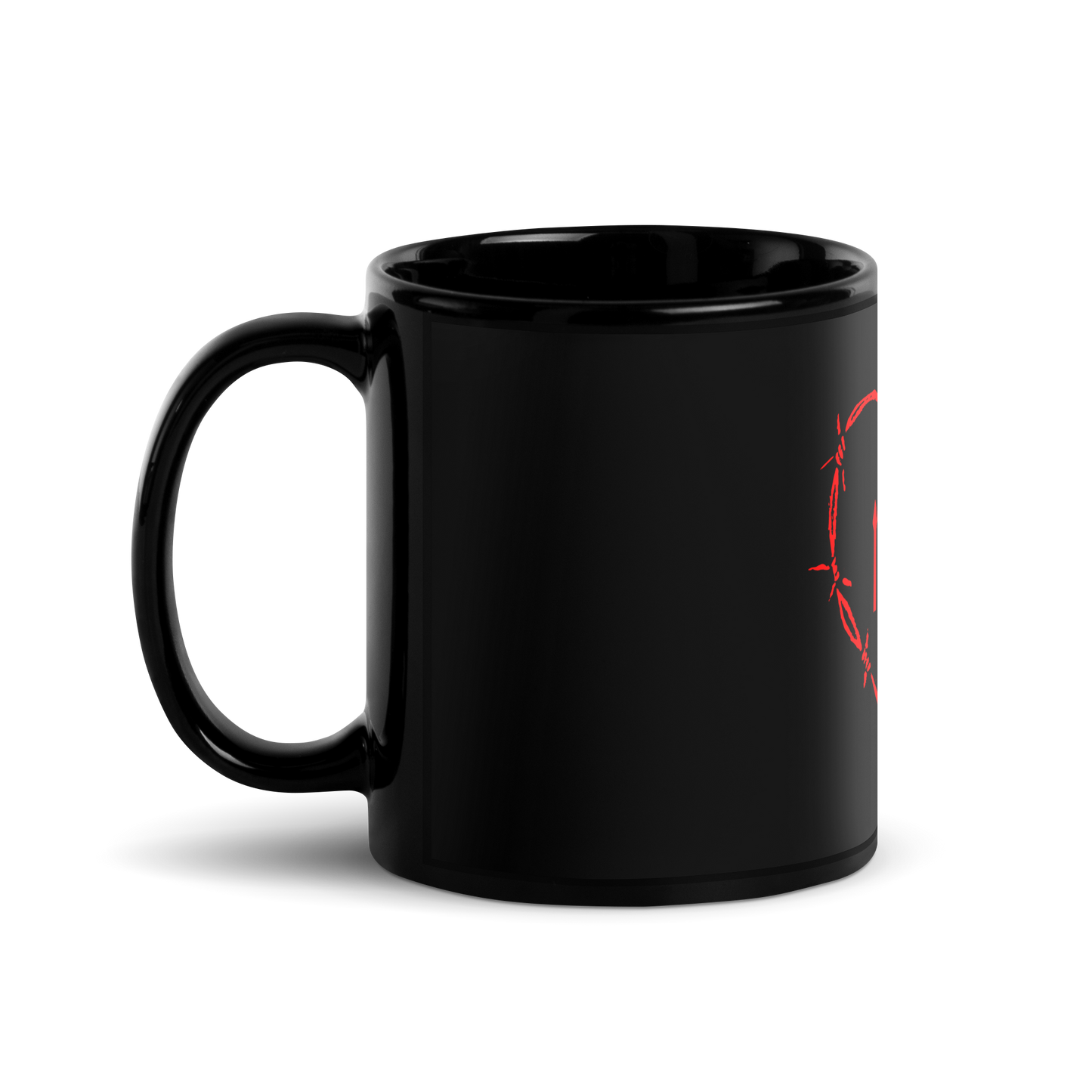 Red Tattoo Mom Heart Glossy Mug