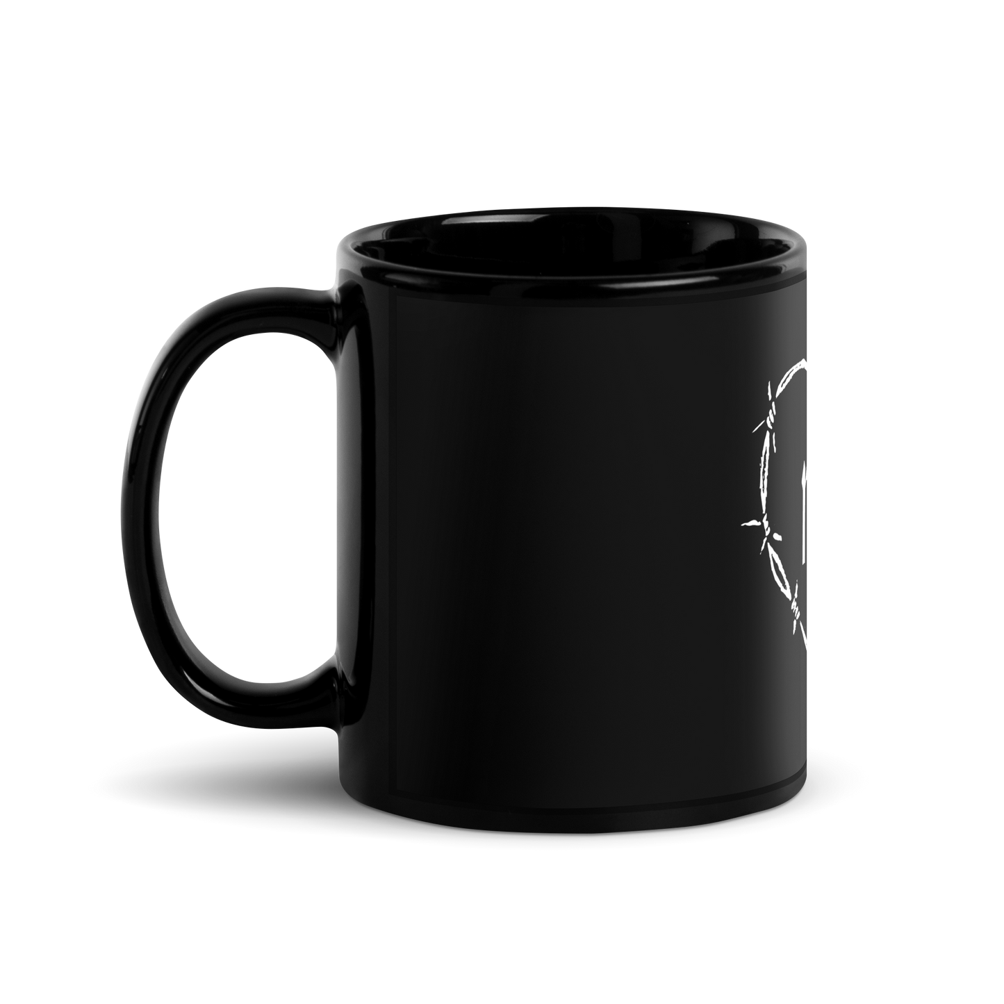 White Mom Heart Mug