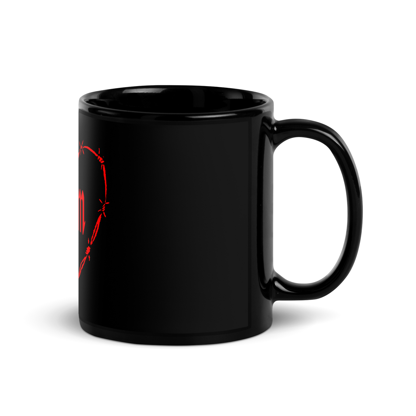 Red Tattoo Mom Heart Glossy Mug