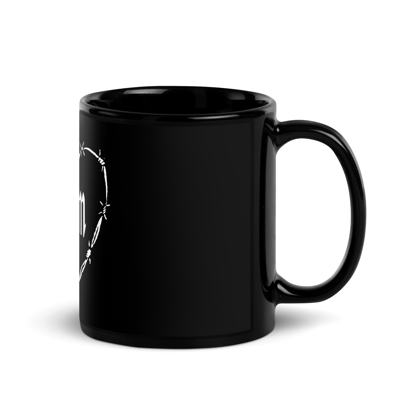 White Mom Heart Mug