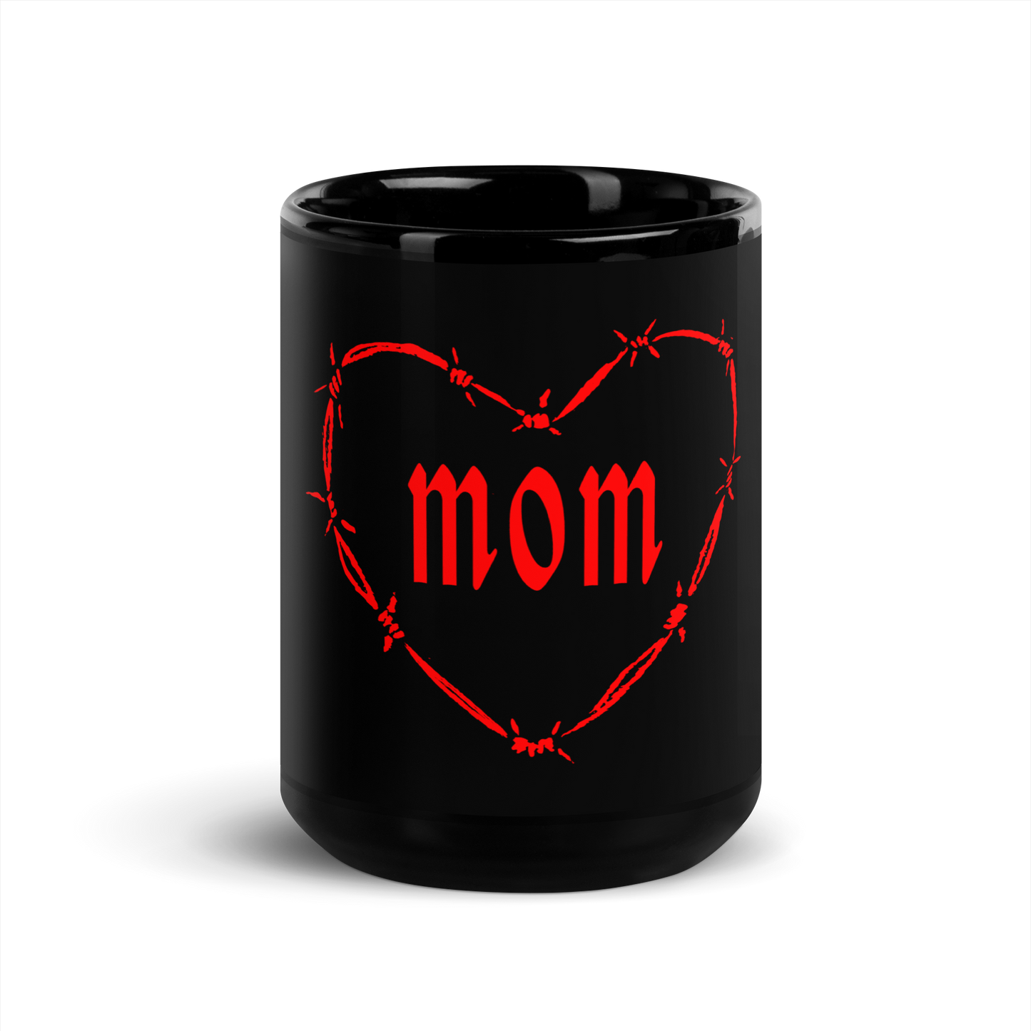 Red Tattoo Mom Heart Glossy Mug