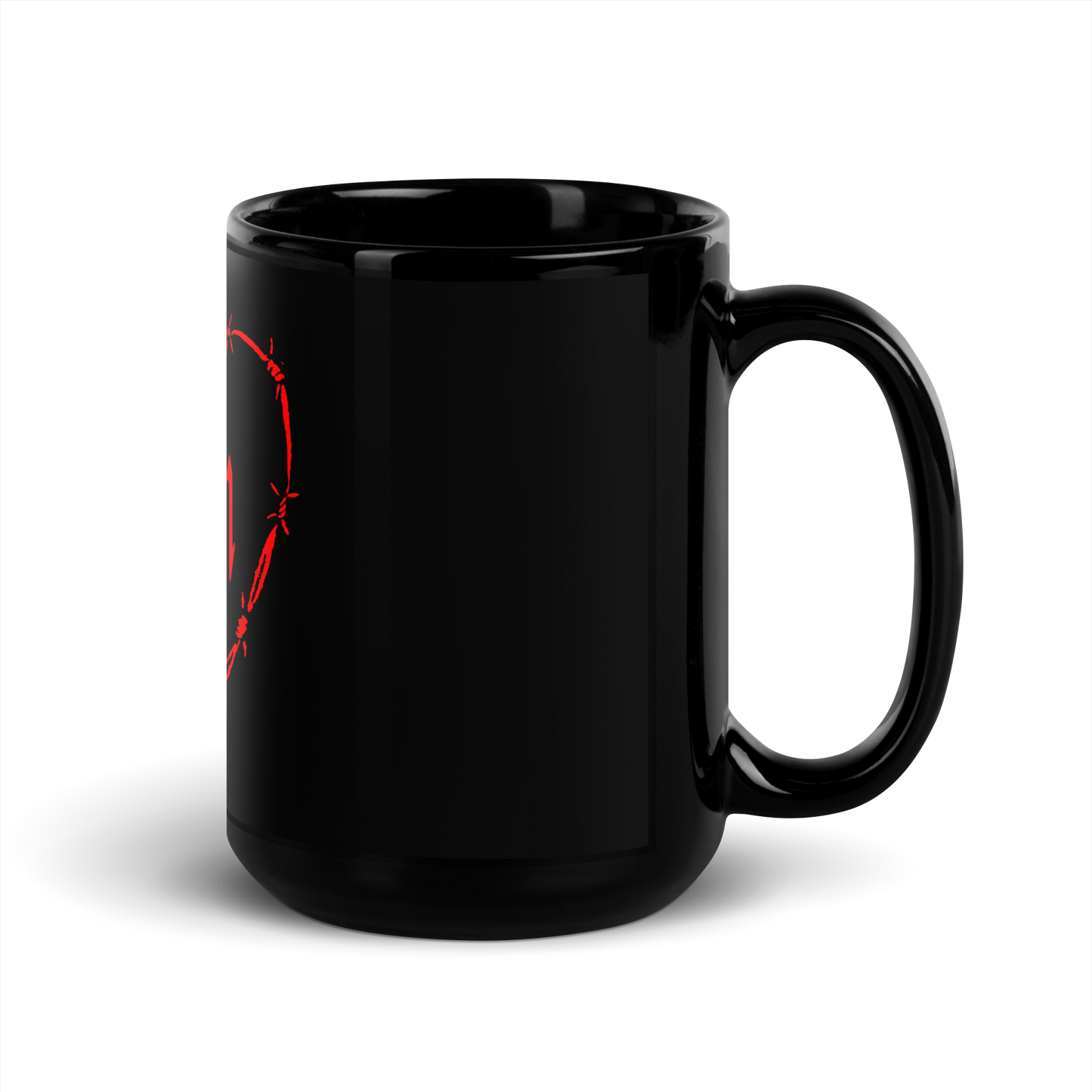 Red Tattoo Mom Heart Glossy Mug