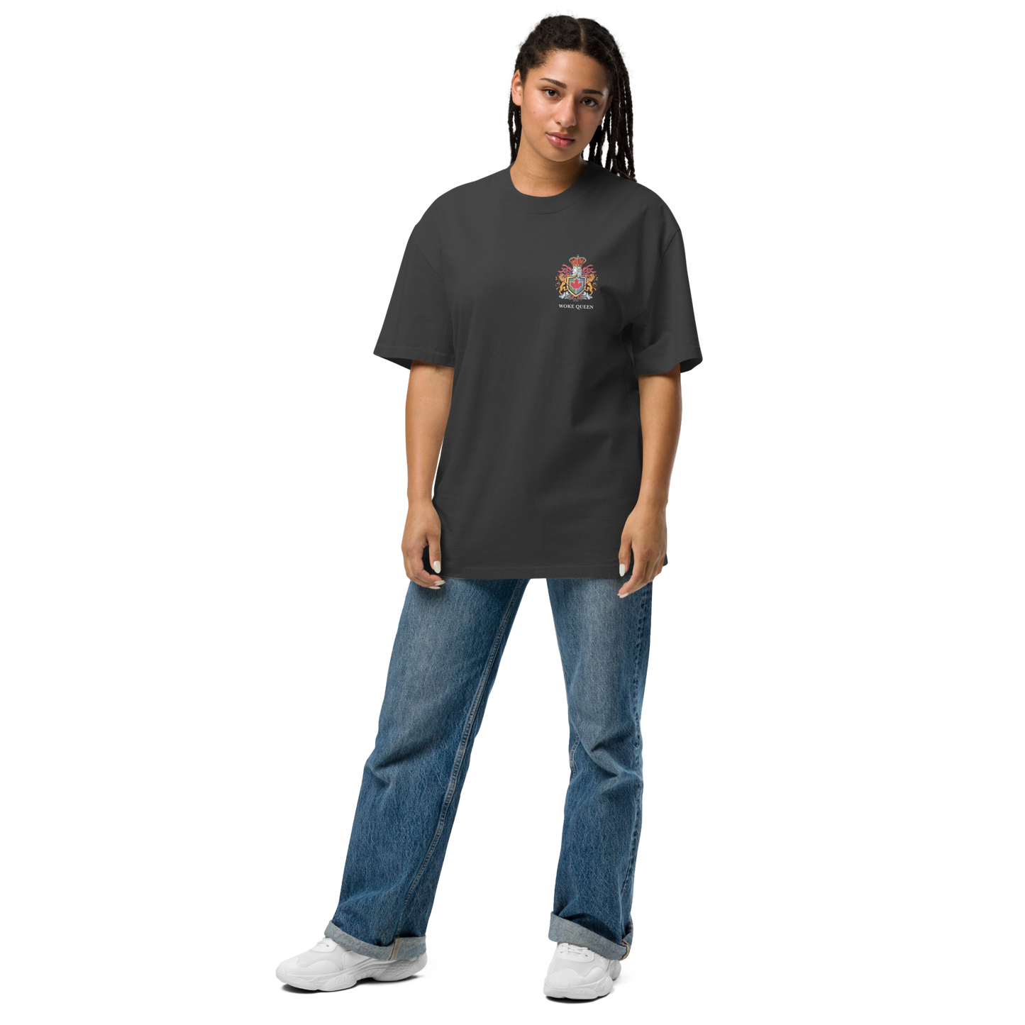 Woke Queen Oversized faded t-shirt
