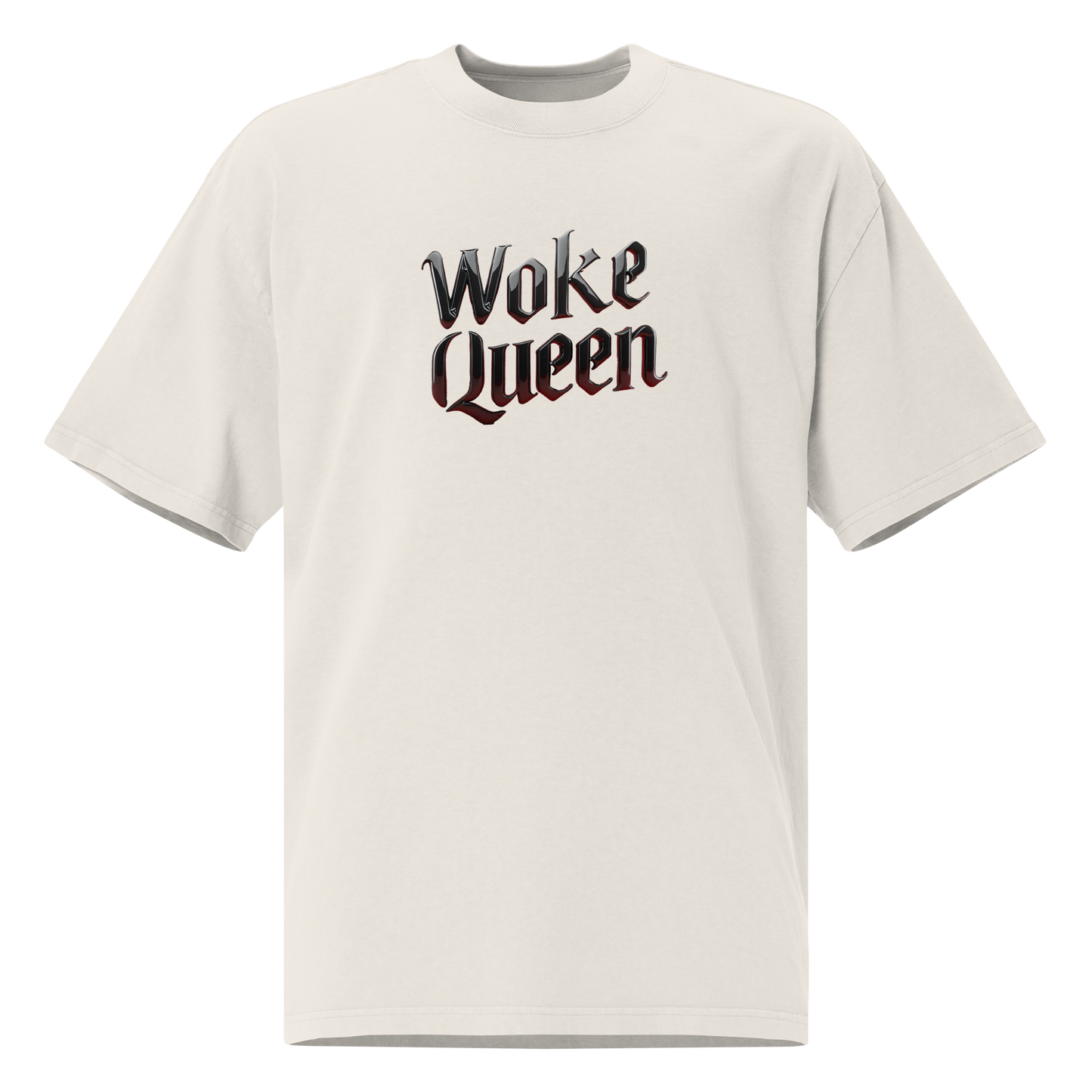 WOKE QUEEN Oversized faded t-shirt