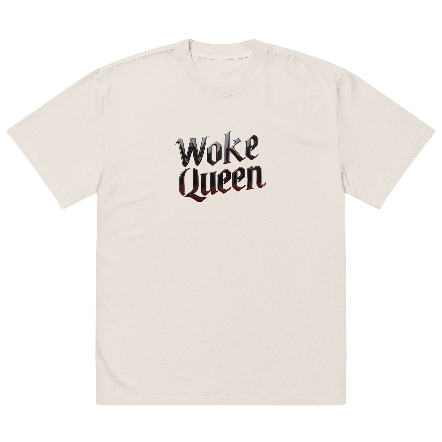 WOKE QUEEN Oversized faded t-shirt