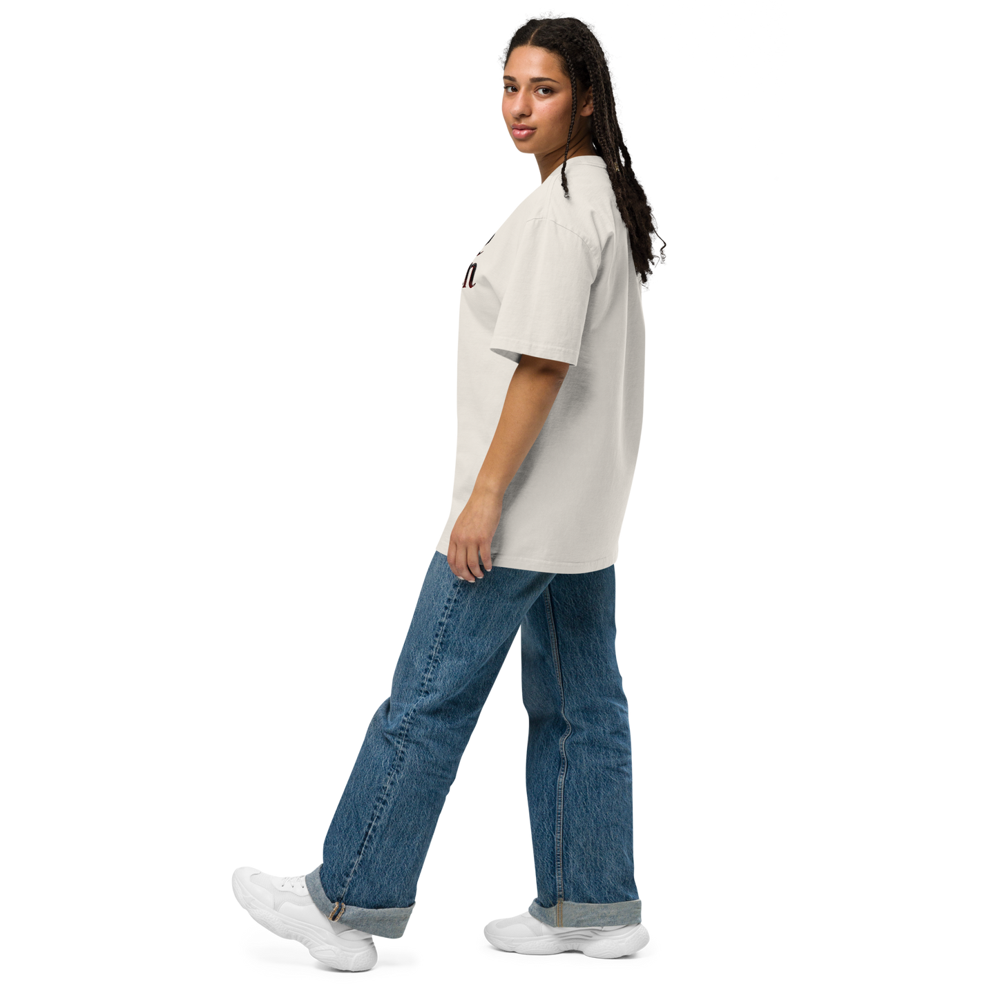 WOKE QUEEN Oversized faded t-shirt