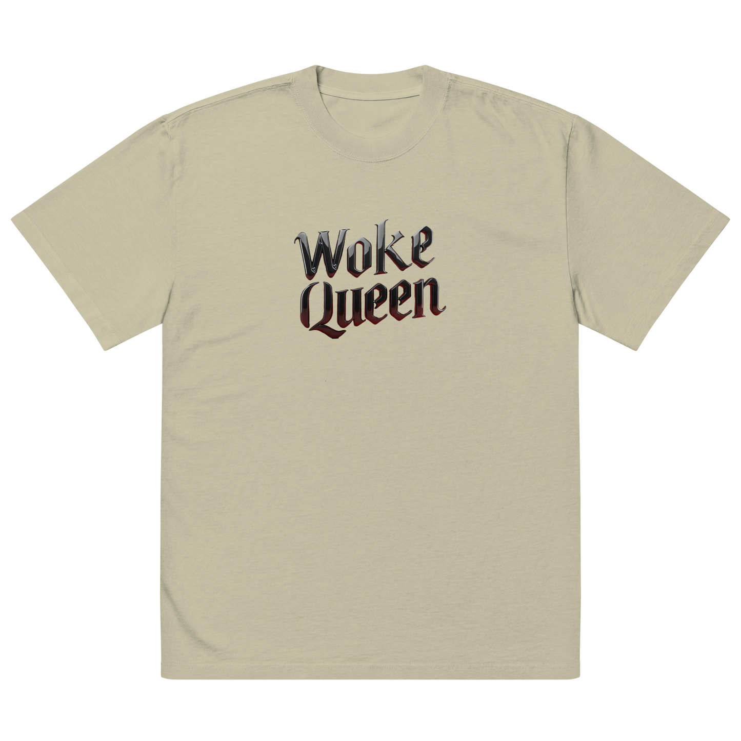 WOKE QUEEN Oversized faded t-shirt