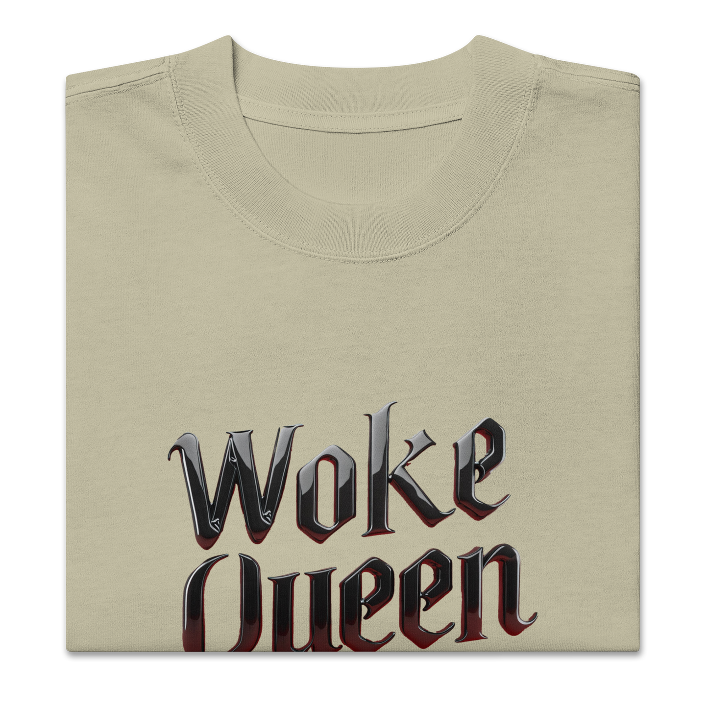 WOKE QUEEN Oversized faded t-shirt