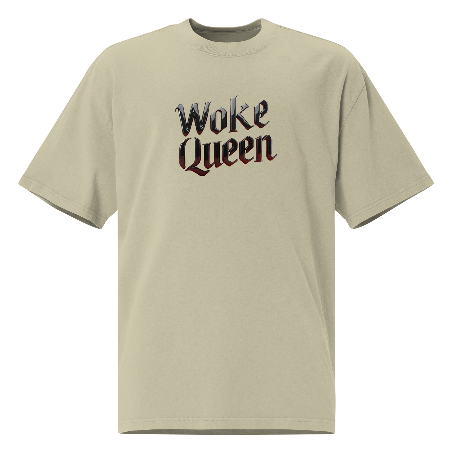 WOKE QUEEN Oversized faded t-shirt