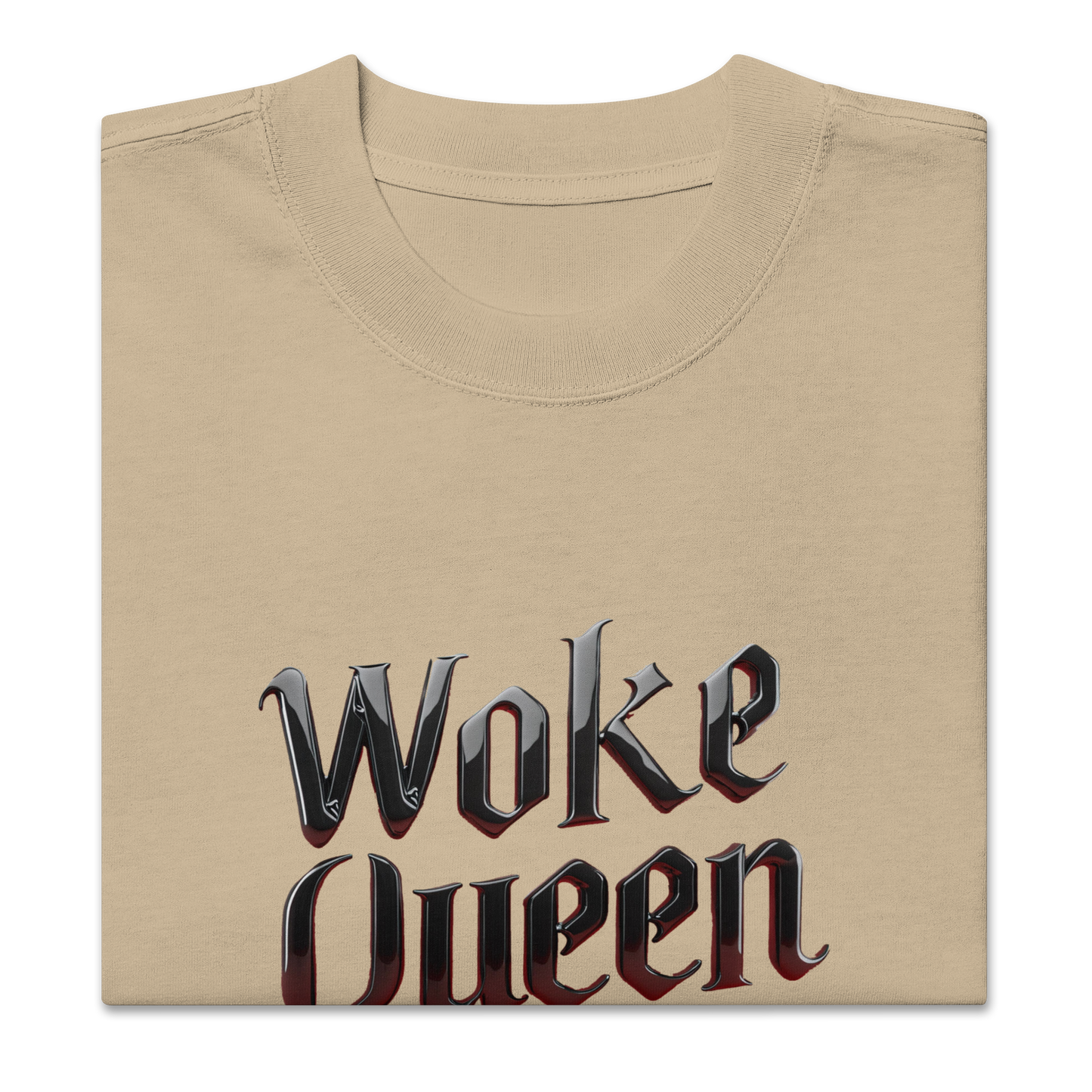 WOKE QUEEN Oversized faded t-shirt