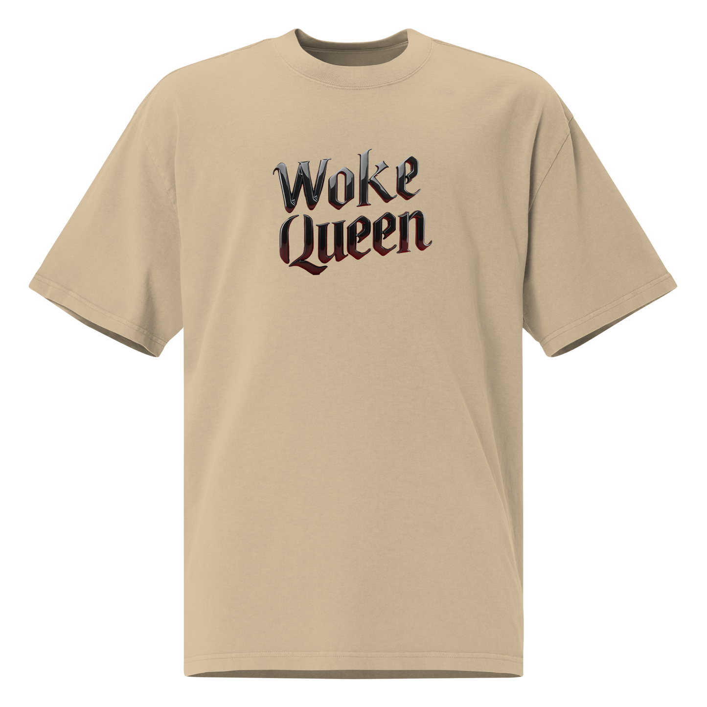 WOKE QUEEN Oversized faded t-shirt