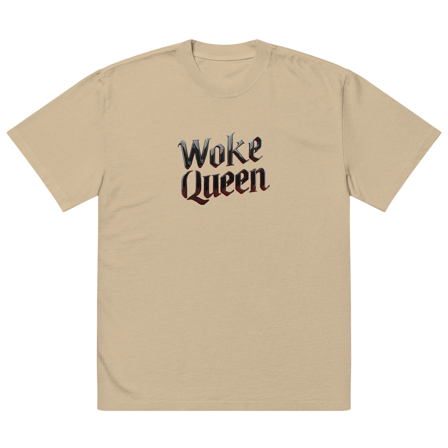 WOKE QUEEN Oversized faded t-shirt