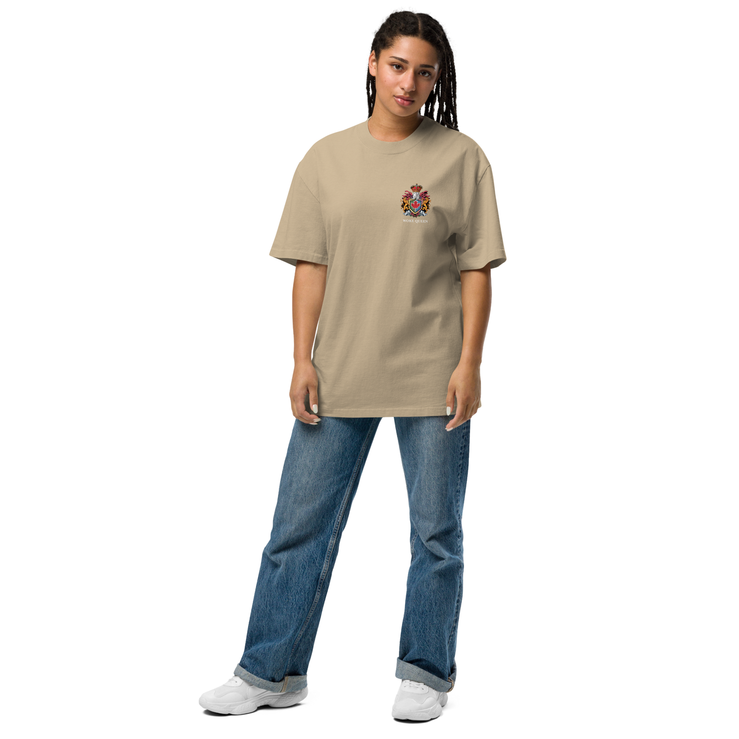 Woke Queen Oversized faded t-shirt