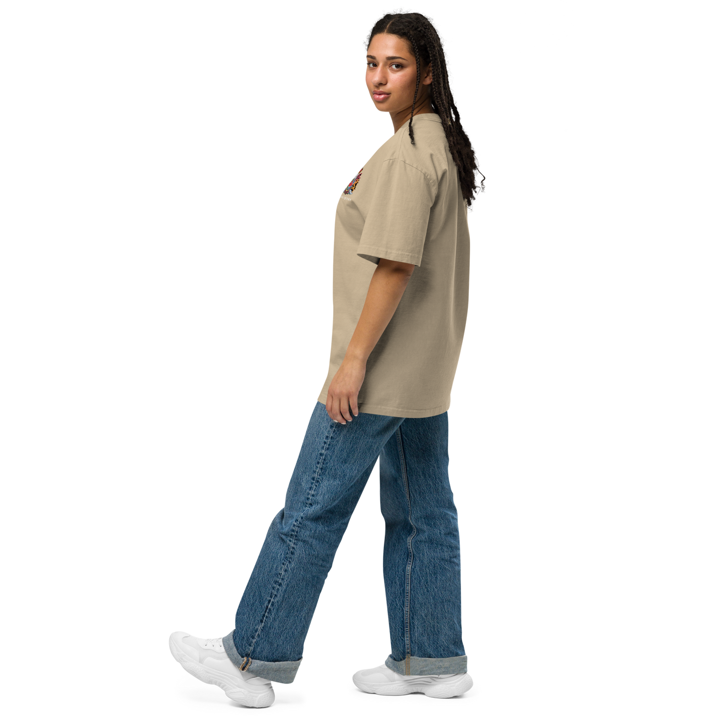 Woke Queen Oversized faded t-shirt