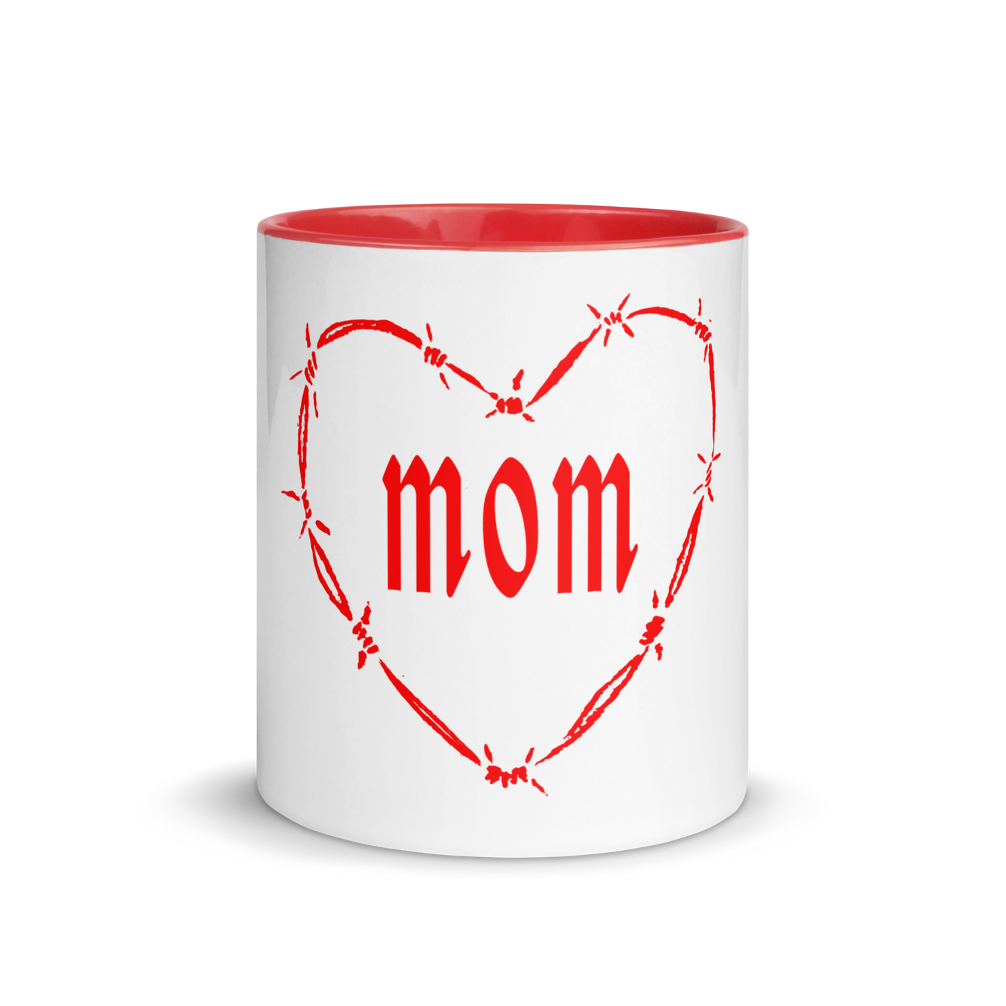 Red Mom Heart Mug