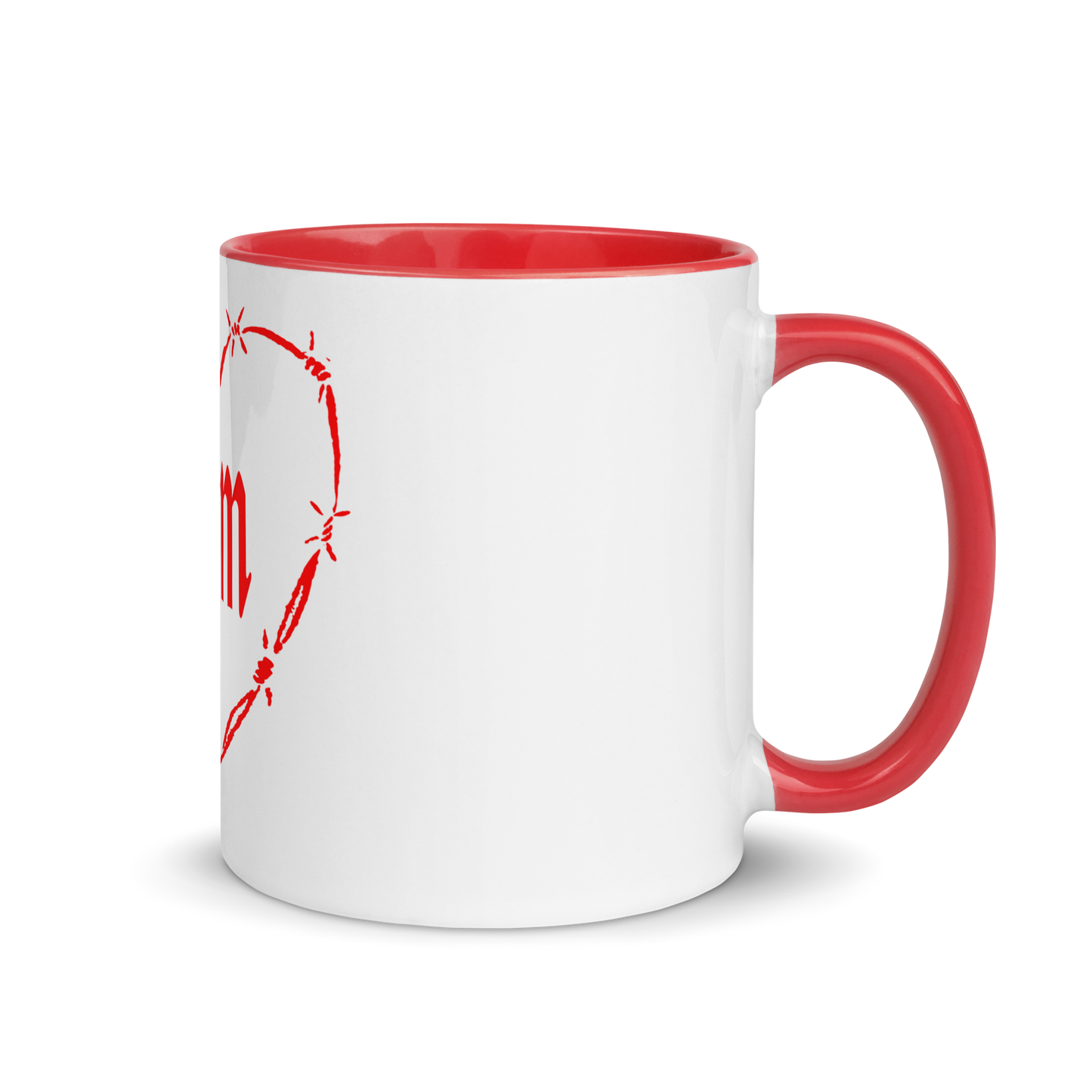 Red Mom Heart Mug