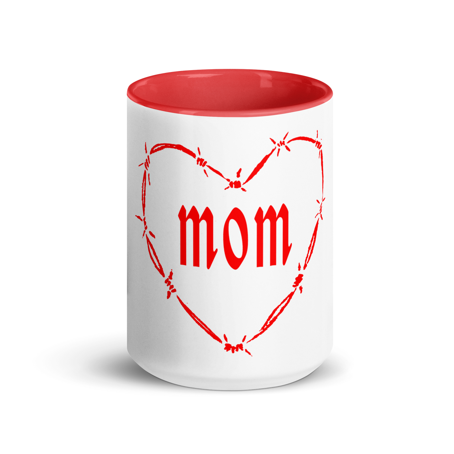 Red Mom Heart Mug