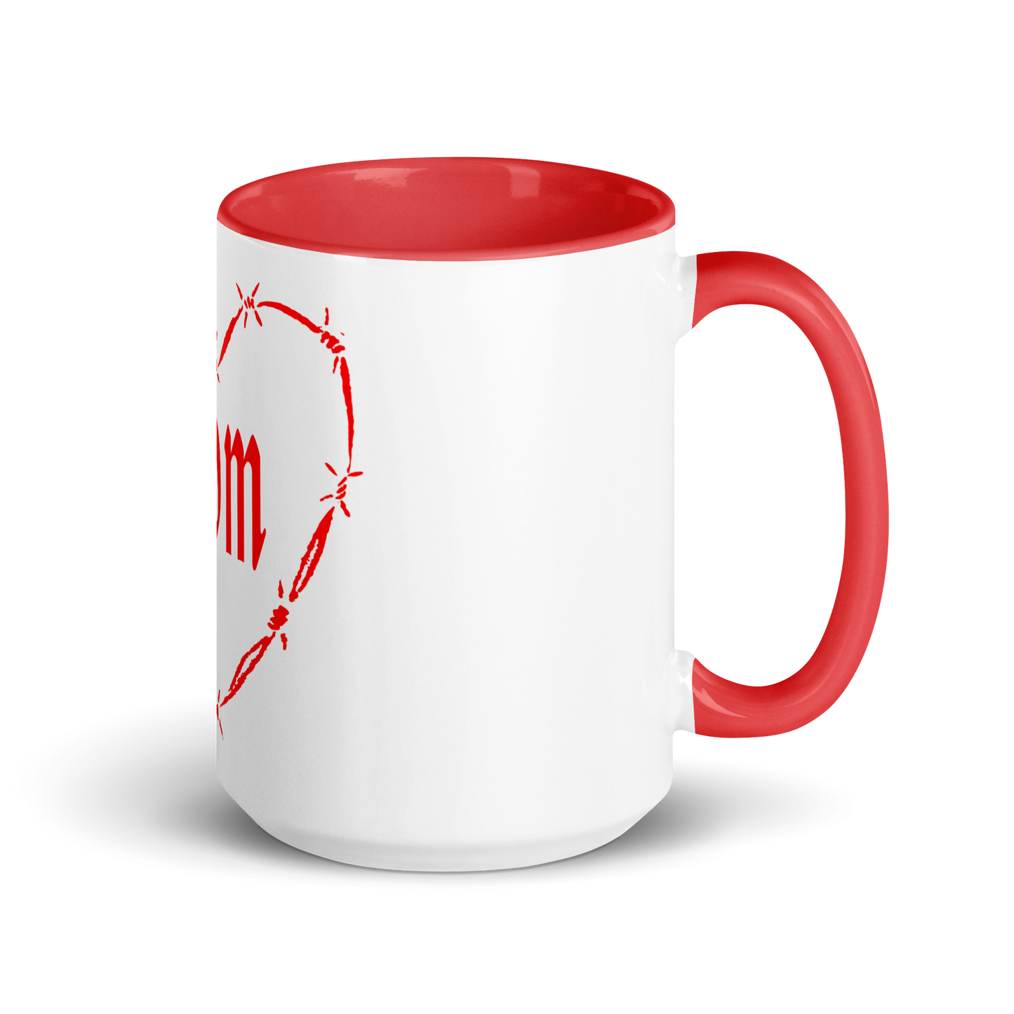 Red Mom Heart Mug