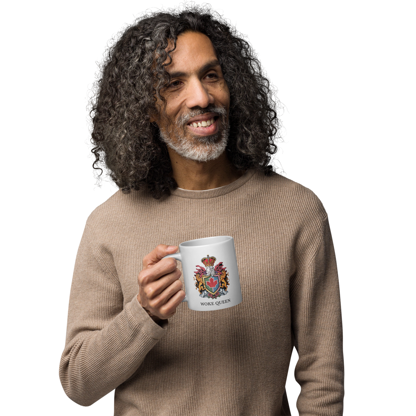 Woke Queen White glossy mug