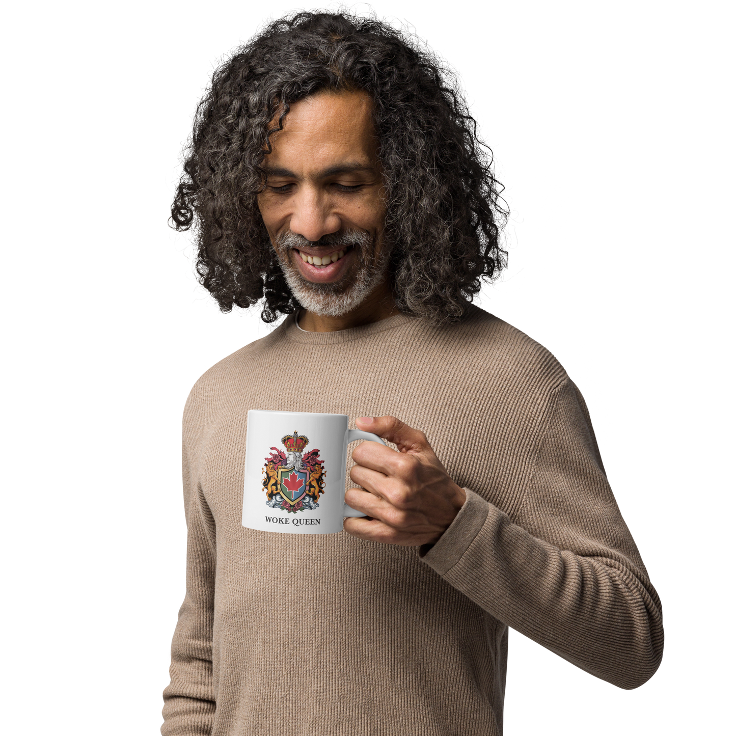 Woke Queen White glossy mug