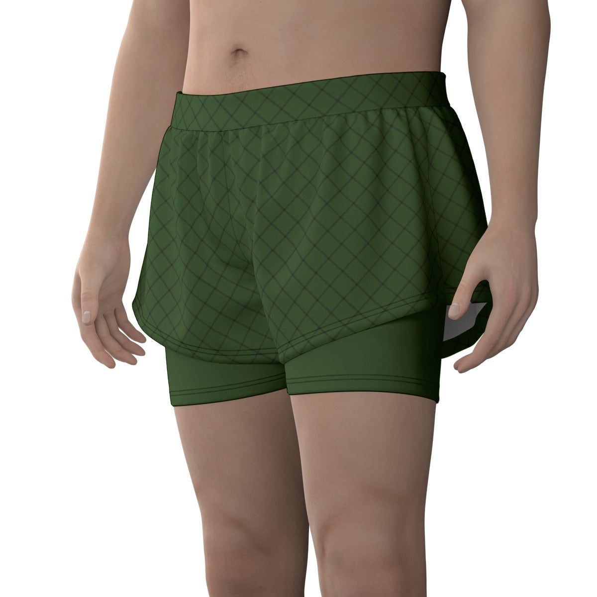 Unisex Sports Lined Shorts - Atomic Green