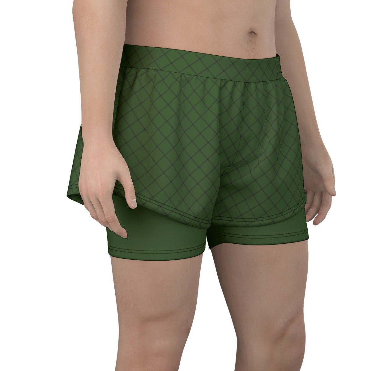 Unisex Sports Lined Shorts - Atomic Green