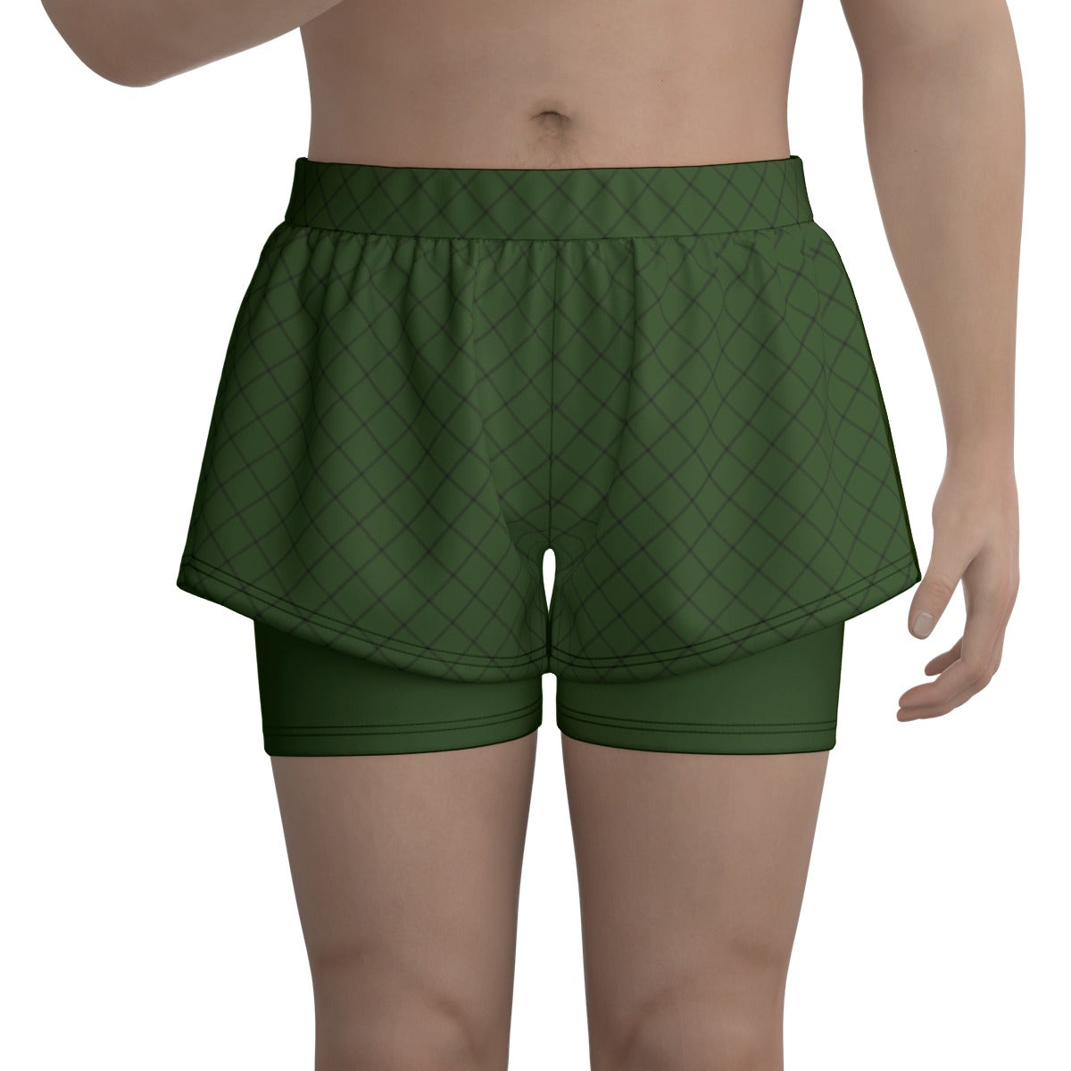Unisex Sports Lined Shorts - Atomic Green