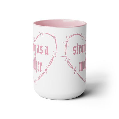 STRONG HEART Two-Tone Coffee Mugs, 15oz